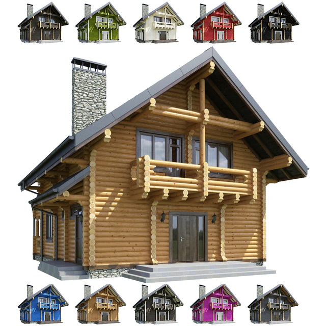 House made of timber H-2 — Descargar