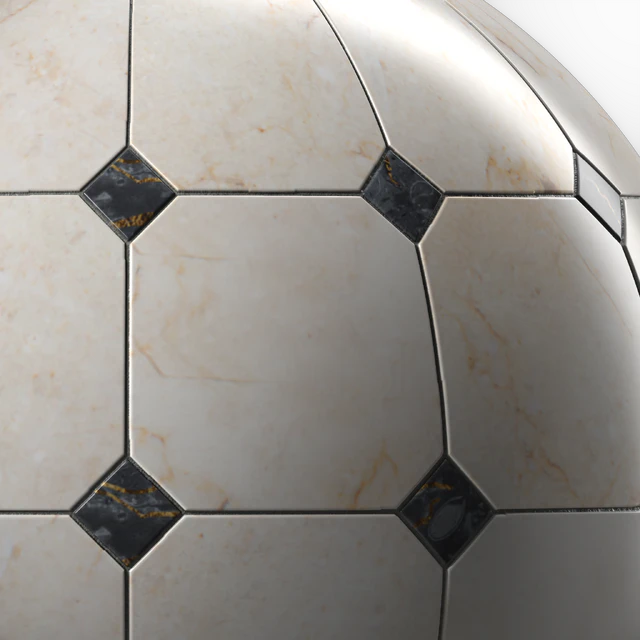 Marble Tile Materials 15- Marble Mixed by Stone - Pbr 4k Seamless — Скачать