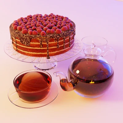 Chocolate cake & tea — Вид 2