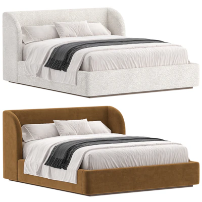 Designer bed Copenhagen Panel Platform Bed — View 3