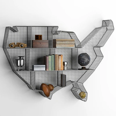 SHELF USA MAP ZINC — Ver 1