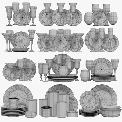 Classic glasses and dishes — Ver 2
