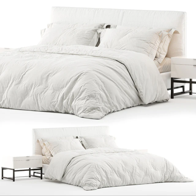Bed Minotti Andersen (White) — Descargar
