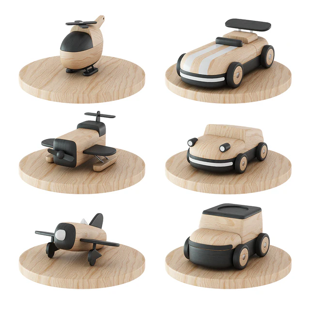 Set of wooden toys from S2VICTOR — Descargar