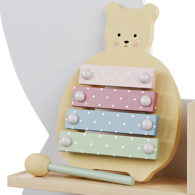 Shelf bunny and elephant with kids decor by jabadabado — Descargar