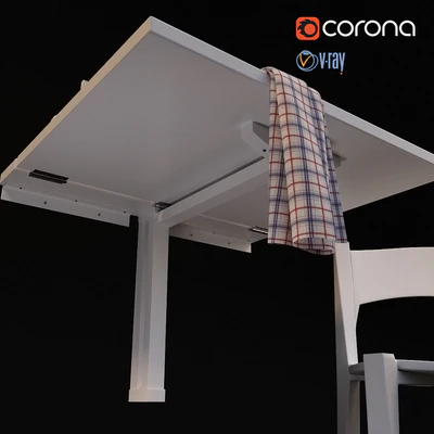 Table folding wall fastener — Ver 2
