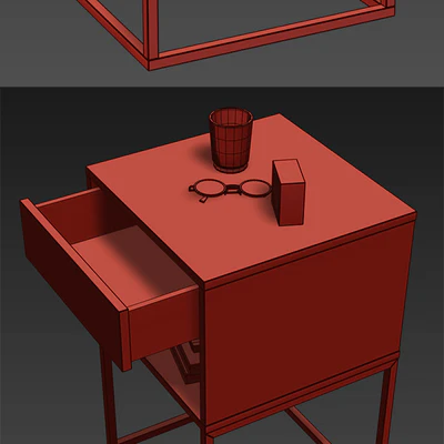 IKEA VIKHAMMER Nightstand — Ver 2
