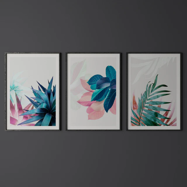 Set of Tropical Leaf Print — Скачать
