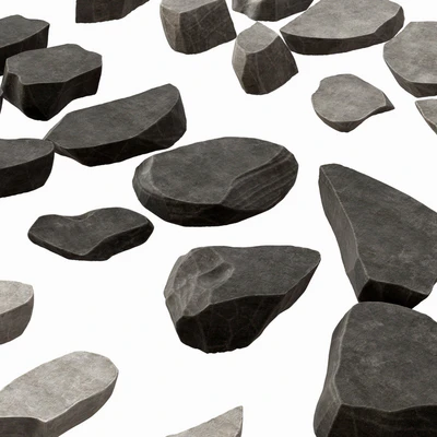 Rock stone plate splinter n1 / Скальный плиточный камень — Вид 2