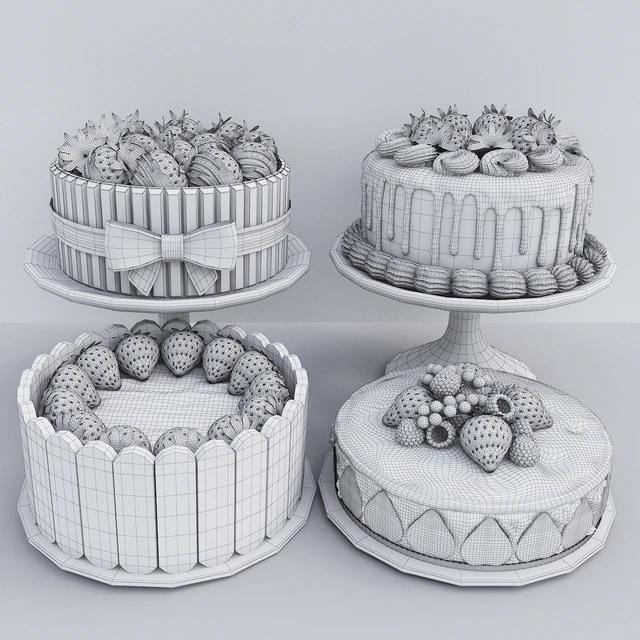 Strawberry cake collection — Скачать