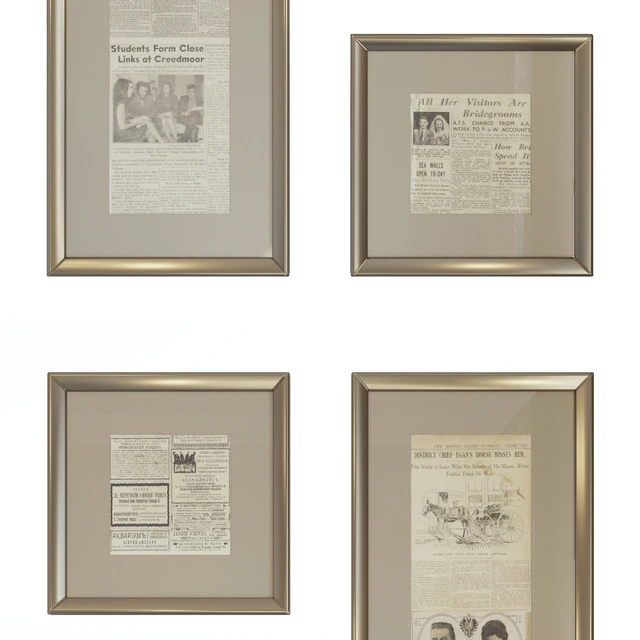 10 frames with newspaper clippings. Set 01. — Download