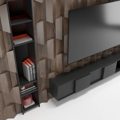 Tv Wall 022 wood — Ver 2