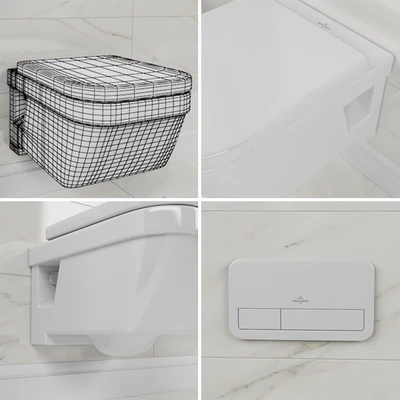 Унитаз и кнопка слива Villeroy & Boch — Вид 2