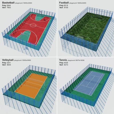 A set of sports fields - Set sport playground — Ver 1