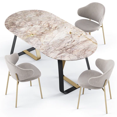 Holly dining chair and Sunshine table - Calligaris — View 3