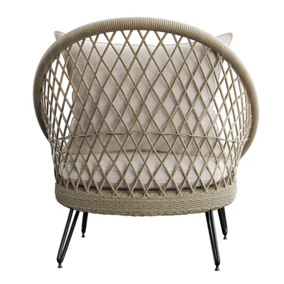 PINEAPPLE Woven resin garden armchair — Вид 2