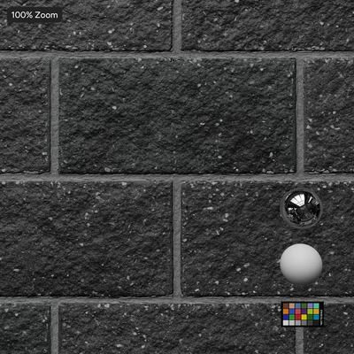 aggregate running concrete block wall texture black — Вид 2