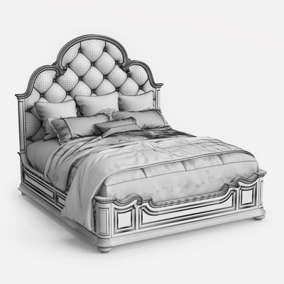 Hooker Furniture King Upholstered Panel Bed — Ver 2