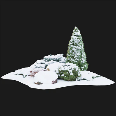 Winter Alpine hill — Вид 2