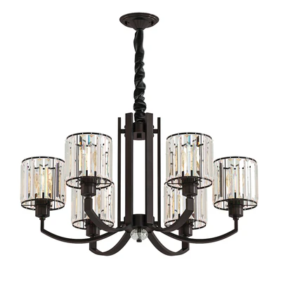 Black Cylinder Pendant Lighting Fixture — Ver 1