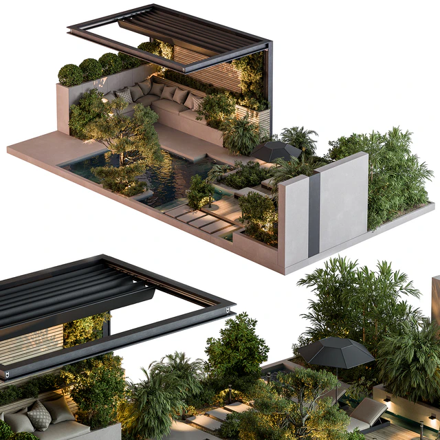 Landscape Furniture Backyard with Pool 93 — Descargar