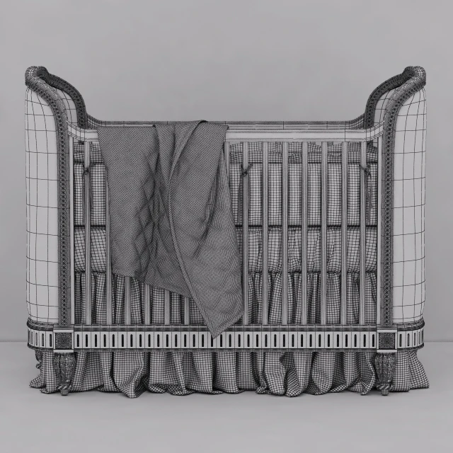 RH Belle Upholstered Crib (Antique Grey Mist) — Descargar