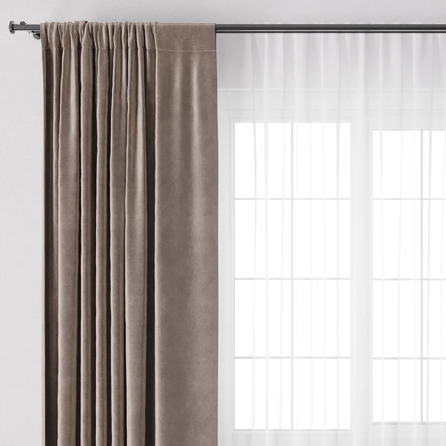 Curtains with metal curtain rod 12 — Скачать