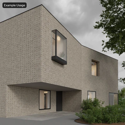 reclaimed english bond brick wall texture ash — View 2