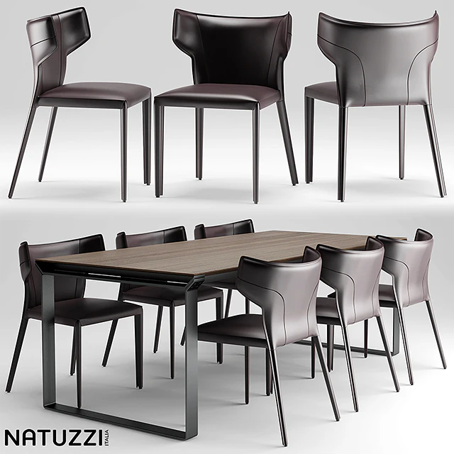 Стол и стулья natuzzi Pi Greco, Omega — Скачать