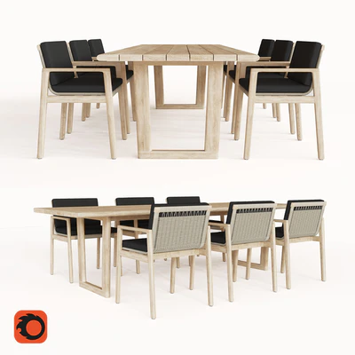 MESA TEAK RECTANGULAR DINING TABLE — Вид 1