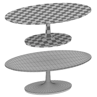 Журнальный столик Nero White Marble Oval Coffee Table (Crate and Barrel) — Вид 3