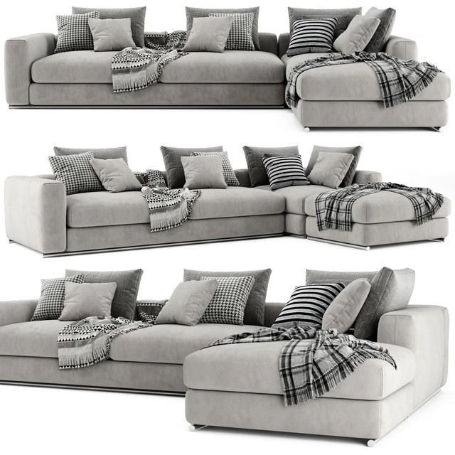 Flexform Asolo Chaise Longue Sofa — Скачать