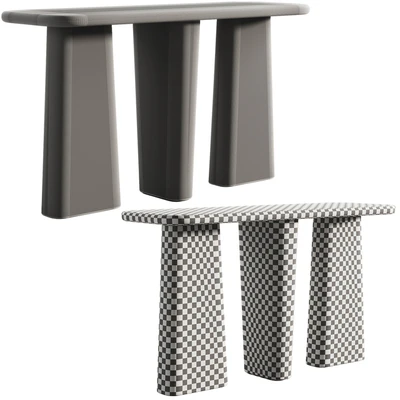 135 Kalle Sculptural Oak Console japandi style 3 colors — Вид 2