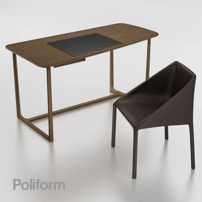 Set a desk + chair Poliform — Ver 2
