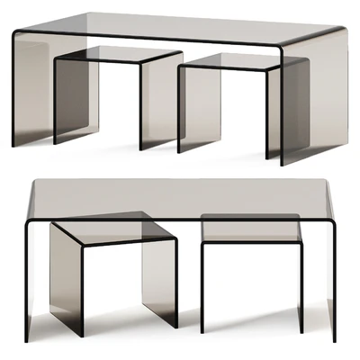 Coffee Table set Clear Club by Kare Design / Glass table — Ver 1