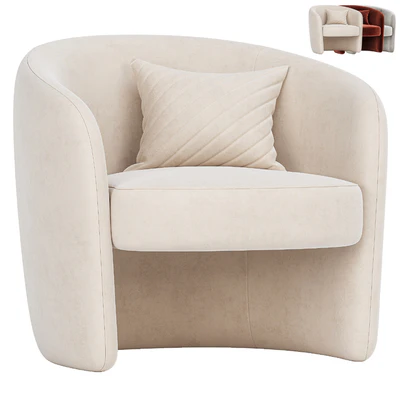 Kearney Upholstered Barrel Chair — Вид 1