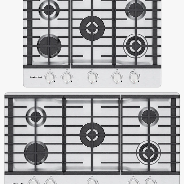 KitchenAid - 5-Burner Gas Cooktops with Griddle — Descargar