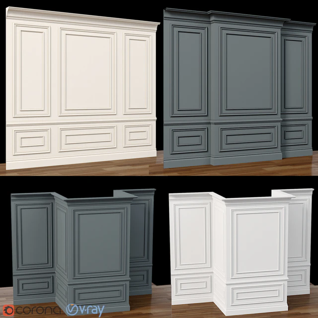 Wall molding 4. Boiserie classic panels — Download