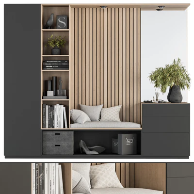 Hallway 17 - Black and Wood Set — Ver 2