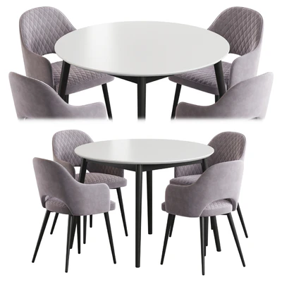 Linda table Leman chair Dining set — Ver 1