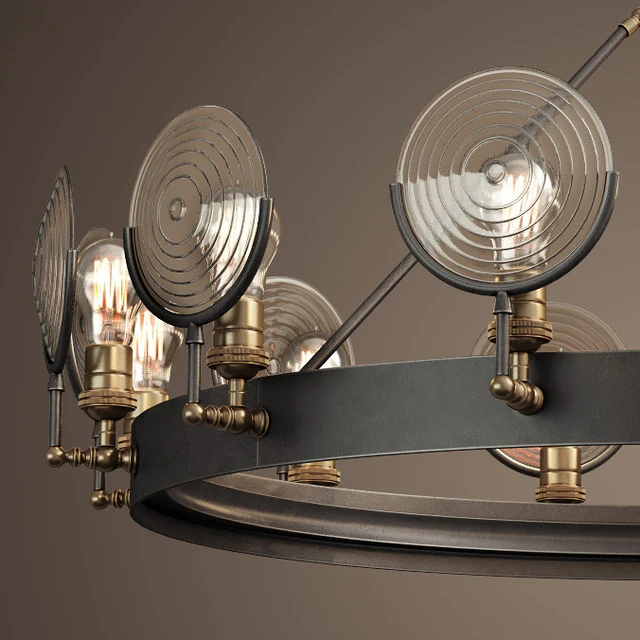 RH/ GASLIGHT LENS CHANDELIER 42" — Скачать