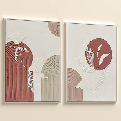 Wabi-Sabi Relief Plaster Wall Art C-916 — Вид 2