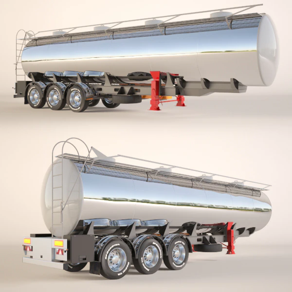 Gasoline Fuel Tanker Trailer - Полуприцеп цистерна для перевозки топлива — Скачать