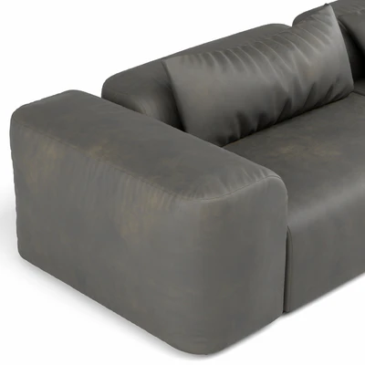 Modern leather sofa — Ver 2