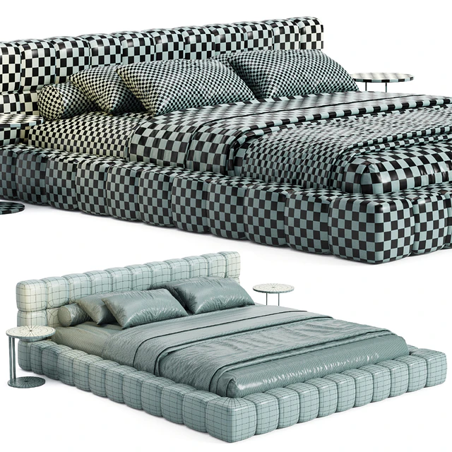 Aurora Technical Fabric Contemporary Bed Frame Queen Size — Descargar