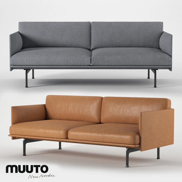 Muuto outline series sofa 170 — Скачать