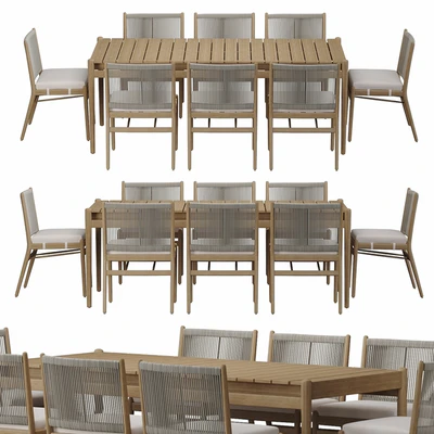 Four Hands Rosen Outdoor Dining Table set — Вид 2