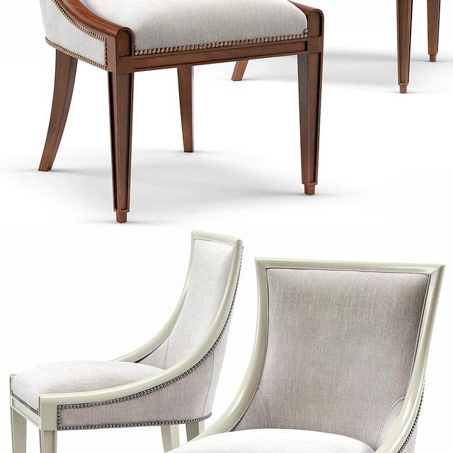 Stockton Ivory Lacquered Dining Chair, Maxime French Round Dining Table — Descargar