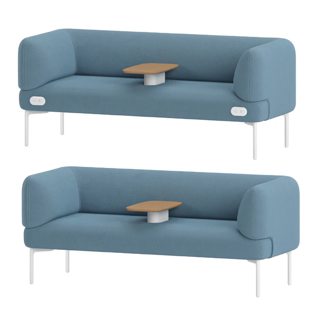 Haworth Cabana Sofa S9C2-0 With Integrated Table — Скачать