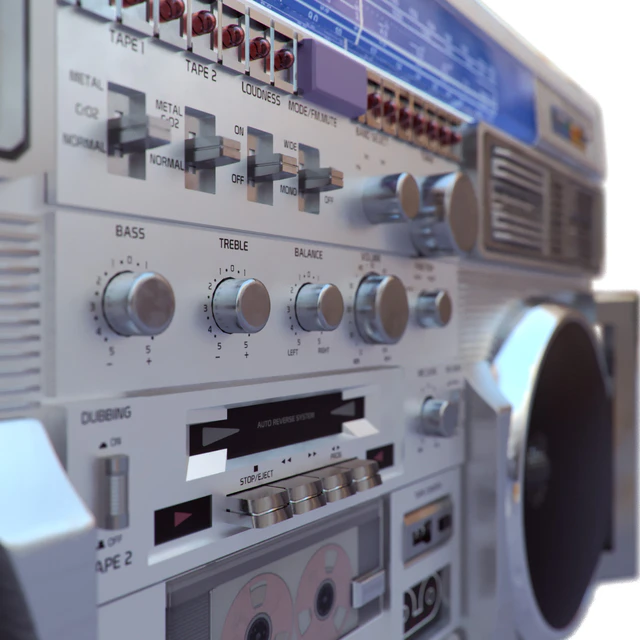 3D Retro Boombox Conion C-100F — Descargar